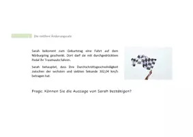 Vorschau - Arbeitsblätter - Arbeitsblatt: Mittlere Änderungsrate_ Eine Fahrt auf dem Nürburgring - Deckblatt