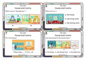 Aperçu - Apprentissages en autonomie - 50 question / task cards - My house - Page 2