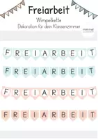 Vorschau - Poster - Wimpelkette Freiarbeit (Girlande) Dekoration Wimpel - Deckblatt