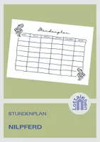 Vorschau - Anderer Materialtyp - Stundenplanvorlage // Nilpferd - Deckblatt