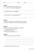 Vorschau - Arbeitsblätter - KA Kurzgeschichte "Der Sieger" (inkl. Lösungen) - Seite 1