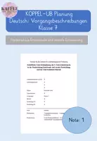 Vorschau - Stundenentwürfe - UB-Planung: Vorgangsbeschreibungen, Klasse 7 - Deckblatt