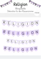 Vorschau - Poster - Wimpelkette Religion (Girlande) Dekoration Wimpel - Deckblatt
