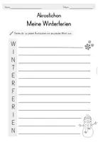 Vorschau - Arbeitsblätter - Winterferien Akrostichon Gedicht - Seite 3