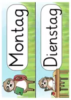 Vorschau - Präsentationen/Tafelbilder - Faultierklasse Tagestransparenz Klassentier Faultier - Seite 1