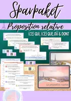 Vorschau - Stundenentwürfe - Sparpaket/ Bundle: Pronoms relatifs- qui, que, où, dont, ce qui & ce que (Relativpronomen) - Deckblatt