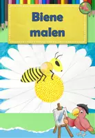 Vorschau - Mal- und Bastelvorlagen - Kunst Grundschule, Biene malen/ Blume, Frühling, fertige Kunststunde - Deckblatt