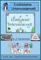Vorschau - Spiele - Erzählsteine Unterwasserwelt – Kreatives Schreiben & Geschichten erzählen im Deutschunterricht (Kita, Vorschule & Grundschule) - Deckblatt