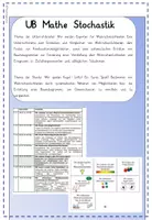 Vorschau - Stundenentwürfe - UB Stochastik Baumdiagramme Klasse 4 - Deckblatt