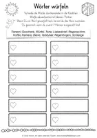 Vista previa - Juegos / Gamificación - Alemán Deutsch Wörter würfeln Wortschatz - página 1