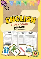 Vorschau - Arbeitsblätter - Story Walk Summer | Lesespaziergang | Reading #edukiferiensale24 - Deckblatt