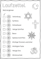 Vorschau - Stundenentwürfe - Lernwerkstatt Weltreligionen (2-fach differenziert/analog und digital) - Seite 3