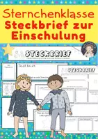 Vorschau - Arbeitsblätter - Sternchenklasse - Steckbrief zur Einschulung - Deckblatt