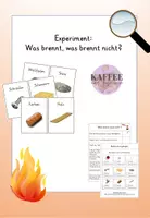 Vorschau - Arbeitsblätter - Experiment: Was brennt, was brennt nicht? - Deckblatt