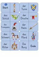 Vorschau - Spiele - Differenziertes Lesespiel: Ritterdomino - Seite 1