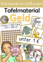 Vorschau - Poster - Geld - Tafelmaterial , Wortschatz und Stützpunktvorstellungen - Deckblatt