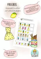 Vorschau - Arbeitsblätter - Kostenlos. Sommer-Muster vervollständigen. 1.Klasse, Vorschule, Anfangsunterricht - Deckblatt