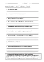 Vorschau - Arbeitsblätter - AB mit Fragen zum Thema "Cornelia Funke" + Lösungsblatt + Infografik - Deckblatt