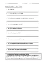 Vorschau - Arbeitsblätter - AB mit Fragen zum Thema "Fuß" + Lösungsblatt + Mindmap + Infografik - Deckblatt