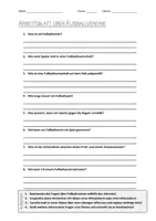 Vorschau - Arbeitsblätter - AB mit Fragen zum Thema "Fußballverein" + Lösungsblatt - Deckblatt