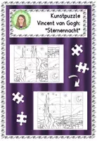 Vorschau - Mal- und Bastelvorlagen - Vincent van Gogh: "Sternennacht" - Kunstwerk puzzeln - Deckblatt