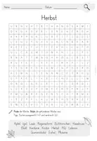 Vorschau - Arbeitsblätter - Herbst Suchsel (Buchstabengitter) - Seite 3