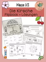 Vorschau - Arbeitsblätter - Flipbook Kirsche - Deckblatt