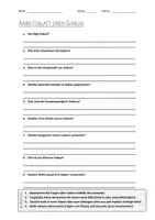 Vorschau - Arbeitsblätter - AB mit Fragen zum Thema "Gabun" + Lösungsblatt - Deckblatt