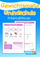 Vorschau - Arbeitsblätter - Gewichte - Gewichtsmaße Grundschule: Umwandlungen üben, Arbeitsblätter mit Merkblatt und Lösungen - Deckblatt