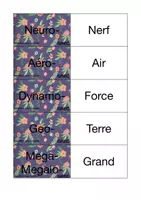 Aperçu - Fiches - Flashcards sur les préfixes - Page de couverture