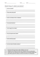 Vorschau - Arbeitsblätter - AB mit Fragen zum Thema "Gebet" + Lösungsblatt + Infografik - Deckblatt