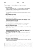 Vorschau - Arbeitsblätter - AB mit Fragen zum Thema "Gedicht" + Lösungsblatt + Infografik - Seite 2