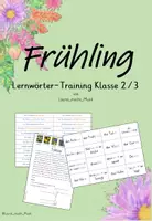 Vorschau - Arbeitsblätter - Frühling - Lernwörtertraining für Klasse 2/3 - Deckblatt