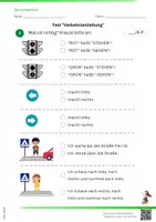 Vorschau - Test - TEST zum Thema "VERKEHRSERZIEHUNG" 2.Klasse - Sachkunde - Deckblatt