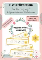 Vorschau - Arbeitsblätter - Rechenfächer - Zahlzerlegung 9 mit Würfelbildern - Addition Fördermaterial Rechenschwäche - mit Fördertipps! - Deckblatt