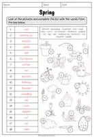 Vorschau - Arbeitsblätter - Spring - Vocabulary Worksheet - Seite 2