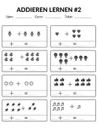 Vorschau - Arbeitsblätter - Addition lernen Mathematik 1. Klasse - 5 Arbeitsblätter - Addieren lernen - Seite 2