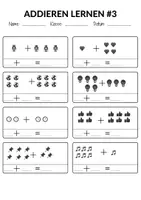 Vorschau - Arbeitsblätter - Addition lernen Mathematik 1. Klasse - 5 Arbeitsblätter - Addieren lernen - Seite 3