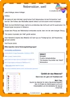 Vorschau - Arbeitsblätter - DaF Nebensätze mit dem Bindewort weil - Seite 1