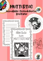 Vorschau - Mal- und Bastelvorlagen - Muttertag - Ausmalbuch mit Grußkarten, Malvorlagen & Briefpapier - Deckblatt