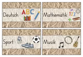 Vorschau - Präsentationen/Tafelbilder - Kalender, Wochenplan, Tagestransparenz, Fächerschilder - braun DCH Basisschrift - Seite 2