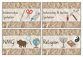 Vorschau - Präsentationen/Tafelbilder - Kalender, Wochenplan, Tagestransparenz, Fächerschilder - braun DCH Basisschrift - Seite 3
