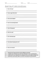 Vorschau - Arbeitsblätter - AB mit Fragen zum Thema "Gesang" + Lösungsblatt + Mindmap + Infografik - Deckblatt