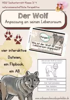 Vorschau - Unterrichtsreihen - Der Wolf - Anpassung an den Lebensraum (Gesamtpaket) - Deckblatt