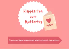 Vorschau - Mal- und Bastelvorlagen - Klappkarten für den Muttertag - Deckblatt
