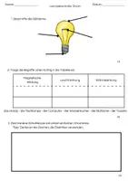 Vorschau - Arbeitsblätter - Strom Lernzielkontrolle Klasse 4 - Seite 1