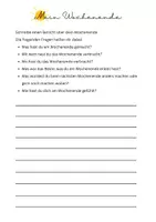 Vorschau - Arbeitsblätter - Bericht über das Wochenende (Wortspeicher & Arbeitsblatt) - Seite 1