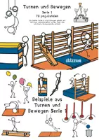 Vorschau - Bildkarten - Turnen und Bewegen Teil 1 + 2 - Deckblatt