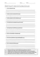 Vorschau - Arbeitsblätter - AB mit Fragen zum Thema "Globalisierung" + Lösungsblatt + Mindmap + Infografik - Deckblatt