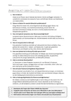 Vorschau - Arbeitsblätter - AB mit Fragen zum Thema "Gluten" + Lösungsblatt + Mindmap + Infografik - Seite 3